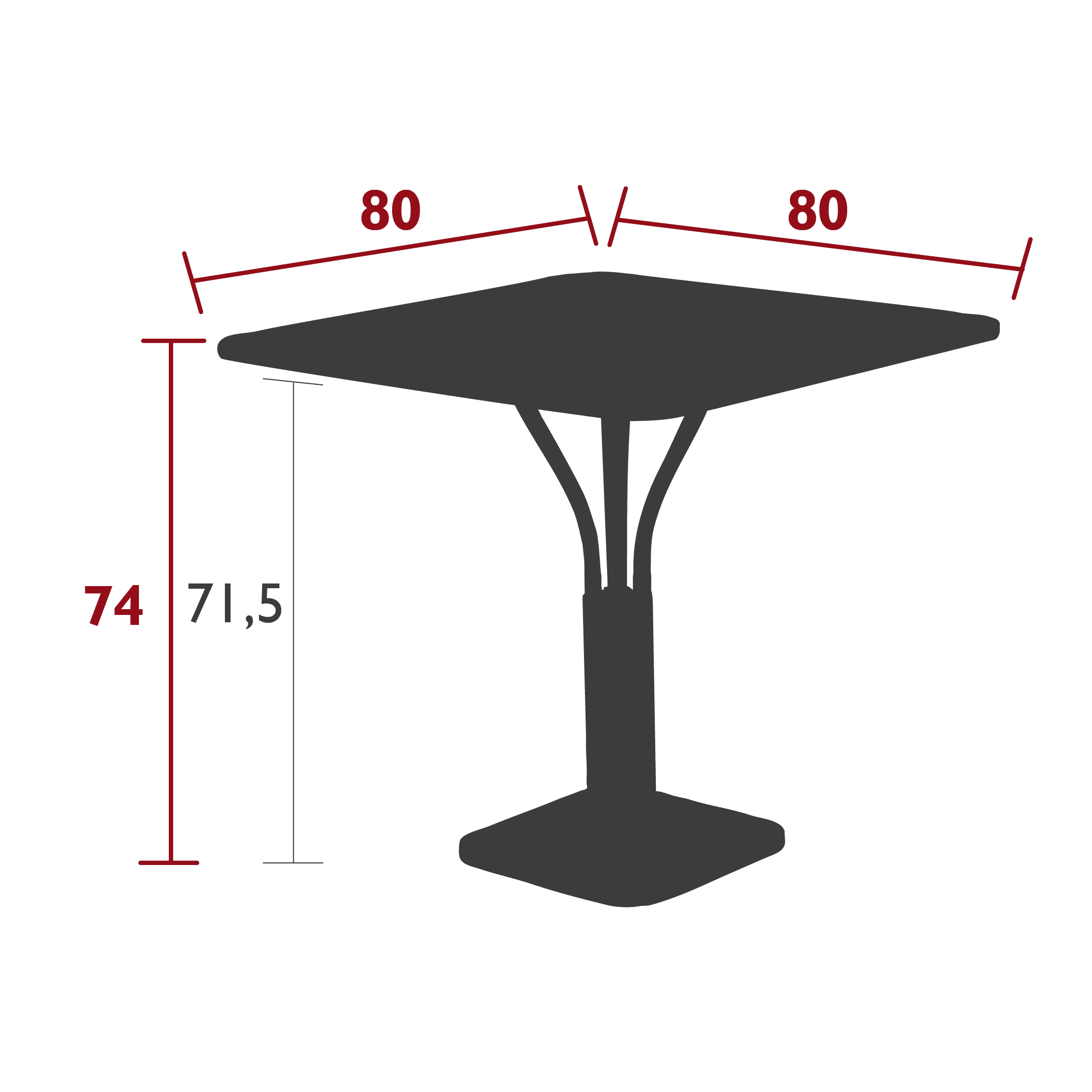 Gartentisch LUXEMBOURG - 80x80 _ Fermob _SKU 413420