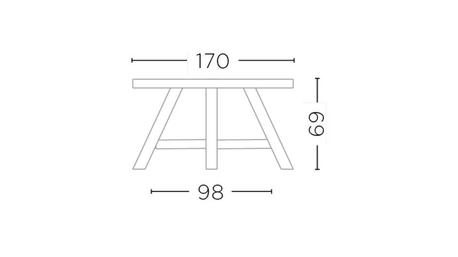 Gartentisch low FAYE Beton