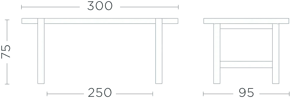 Gommaire - Esstisch JACOB - G023L-ABR | Homestorys