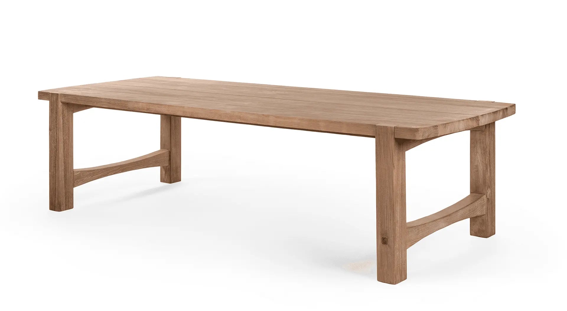 Table basse puriste Jacoba de Gommaire - teck naturel, design épuré pour des moments de détente au jardin