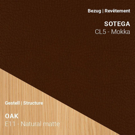 KNUT C0214 von Mobitec in Sotega Mokka mit Eiche Natural Matte – warmes Braun trifft auf klassisches Holz