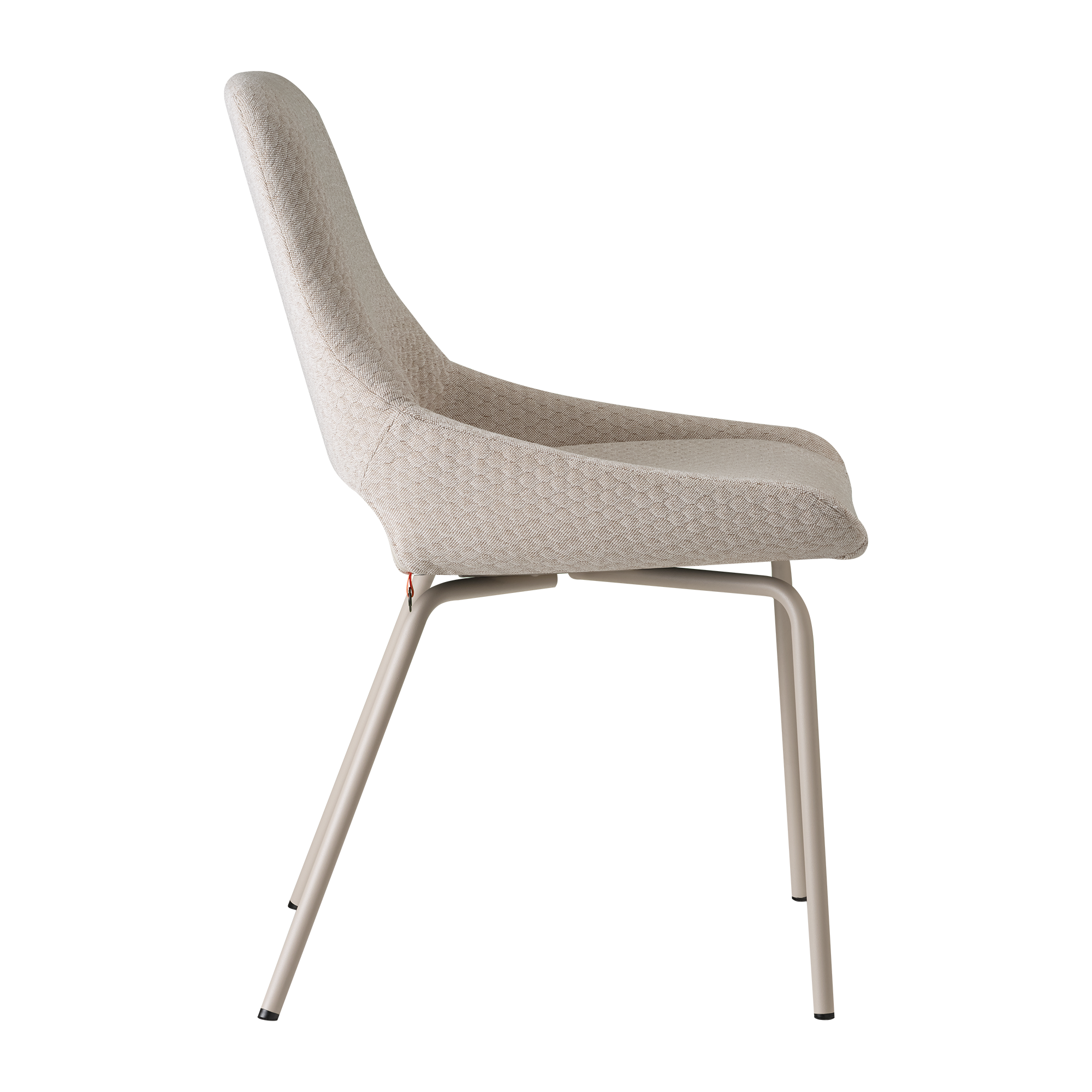 Seitenansicht des Stuhls LOLA C3110 von Mobitec – ergonomisch geformte Rückenlehne mit filigranem Gestell