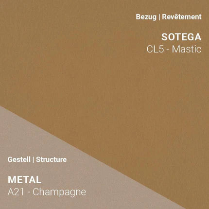 Mobitec LOLA C3110 – Sotega CL5 Mastic kombiniert mit A21 Metal Champagne Gestell