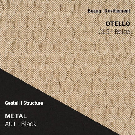 Mobitec LOLA C3212 in Otello Beige mit schwarzem Metallgestell