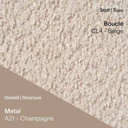 LOLA C3510 mit Bouclé Beige und A21 Champagne – wohnliches Design mit edler Note