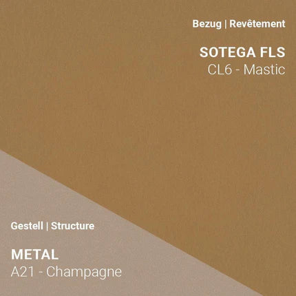 LOLA C3612 in Sotega FLS Mastic mit A21 Champagne – weiches Beige mit metallischem Schimmer