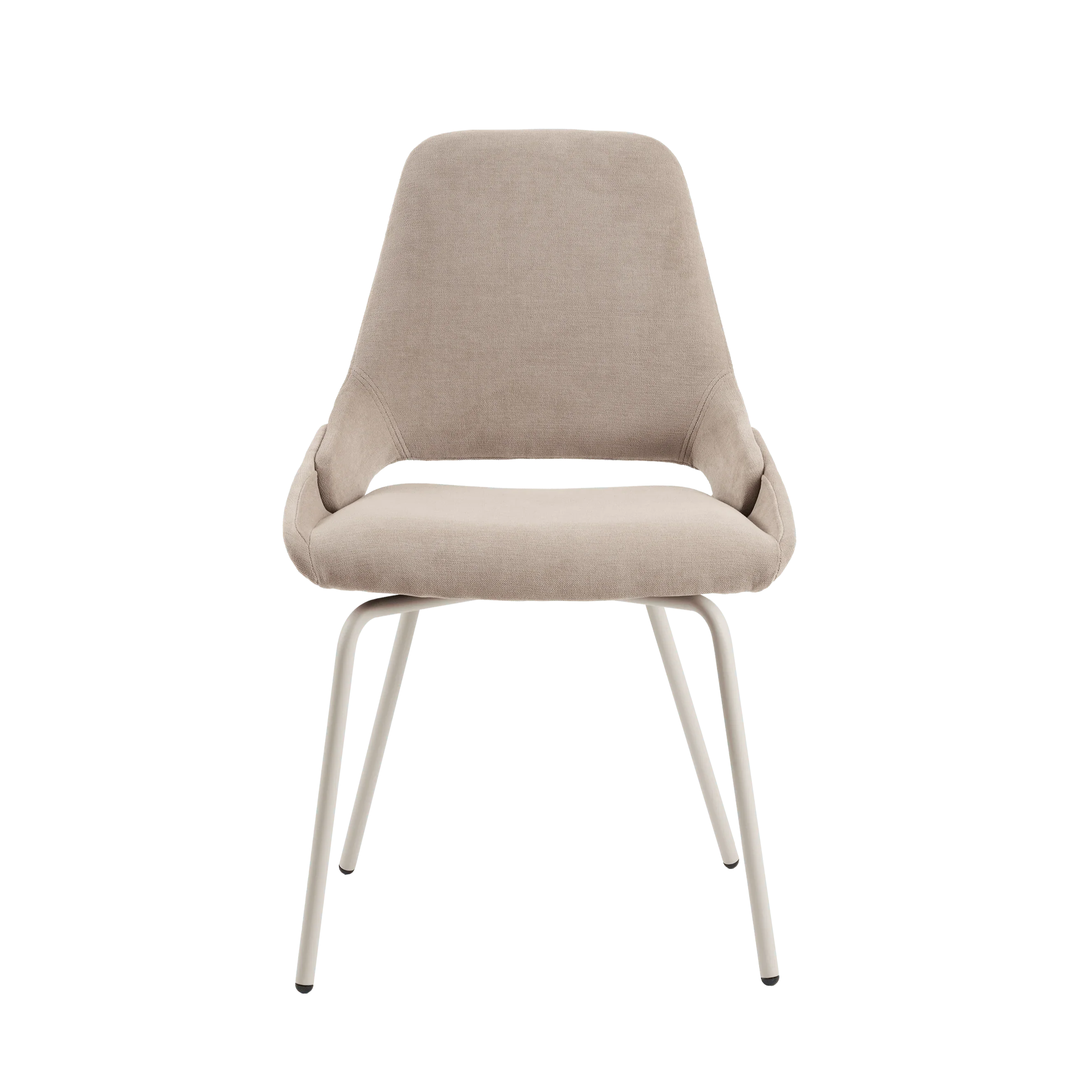 Mobitec LOTUS C0310 – gepolsterter Stuhl in Frontansicht mit klarer Form und leicht gerundeter Rückenlehne