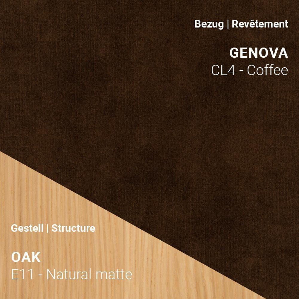 MARGAUX C0312 mit Genova CL4 Coffee und Eiche Natural Matte Gestell (E11)