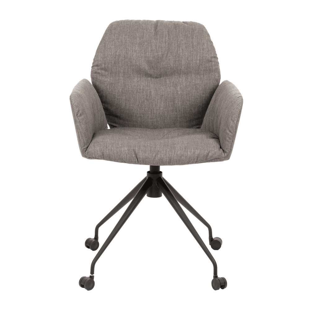 Mobitec MOOD 99 M1312 – gepolsterter Bürostuhl in Frontansicht mit markanter Sitzschale und drehbarem Fußkreuz