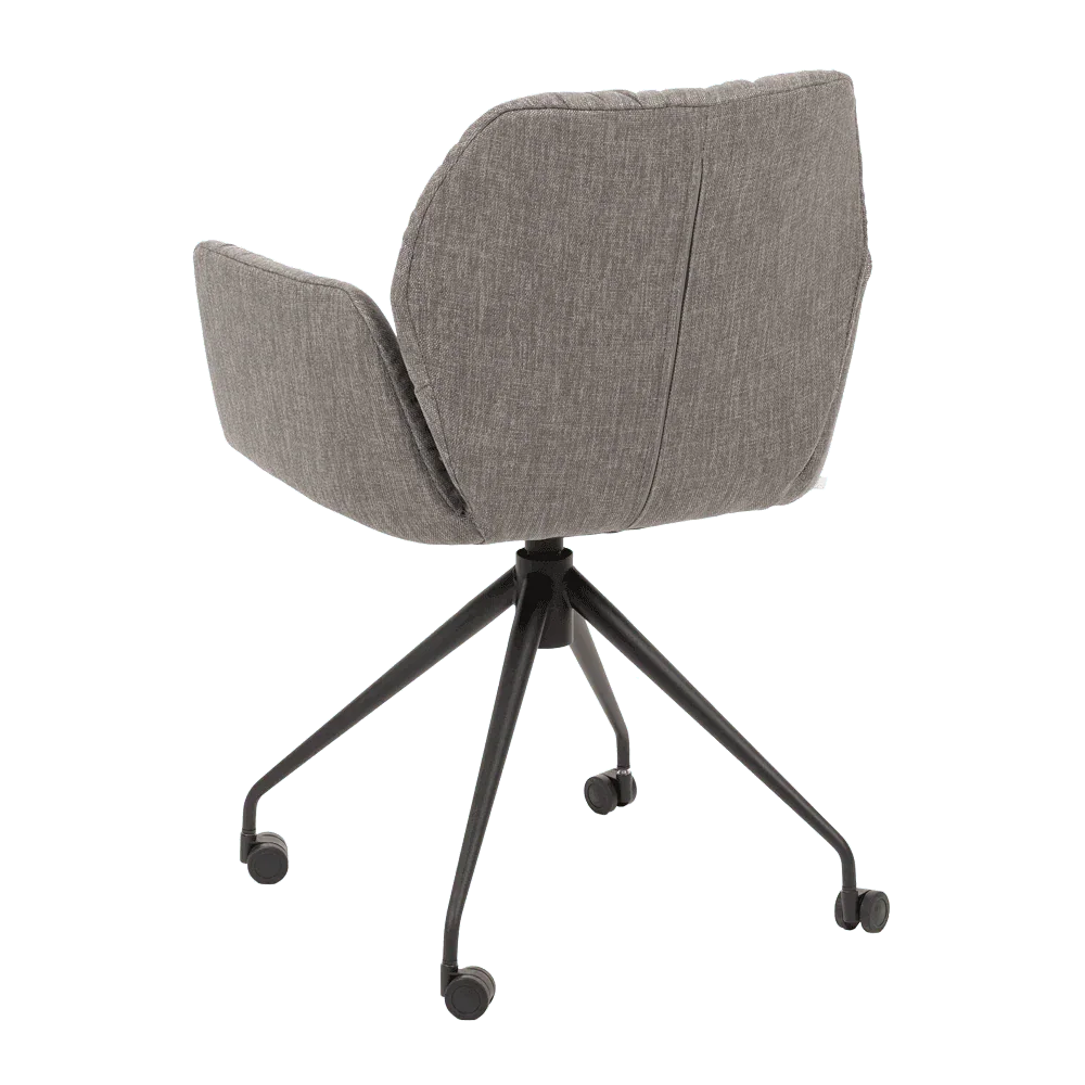 Rückansicht des Bürostuhls MOOD 99 M1312 mit durchgehender Schale und elegantem Drehgestell