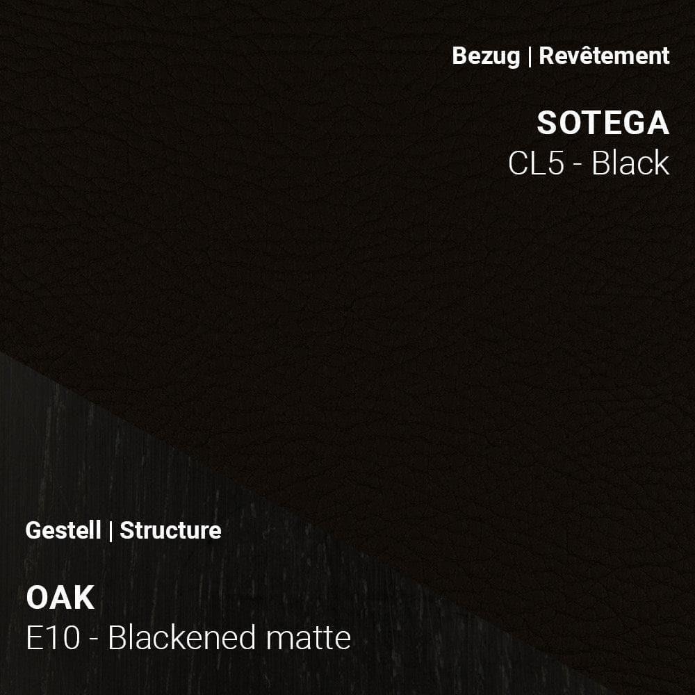 Mobitec Stuhl NEO C0652 mit schwarzem Kunstleder Sotega CL5 Black und Gestell E10 – markant & pflegeleicht