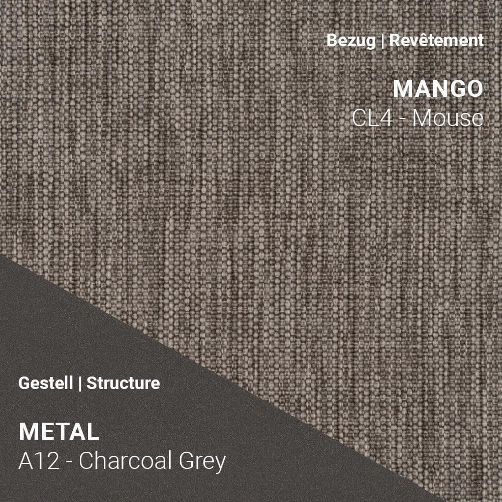 PAMP C1510 mit Stoff Mango CL4 Mouse und Metallgestell A12 – harmonisch & zurückhaltend