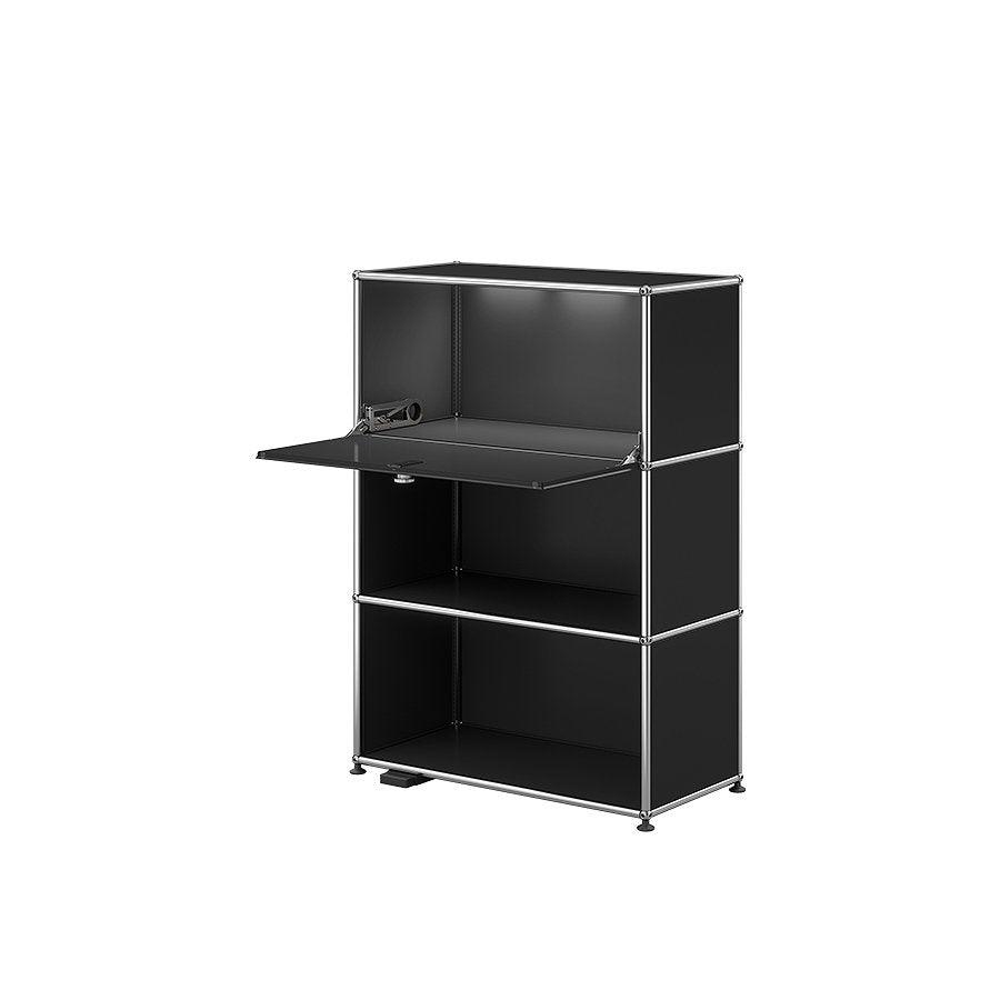 Regal M58 in tiefem Graphitschwarz – elegantes, kontraststarkes Design für moderne Wohn- und Arbeitsräume