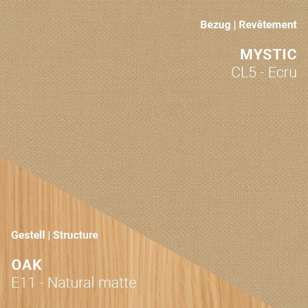 Stuhl SAGA C0110 in Mystic CL5 Ecru mit Eiche Natural Matte Gestell (E11)