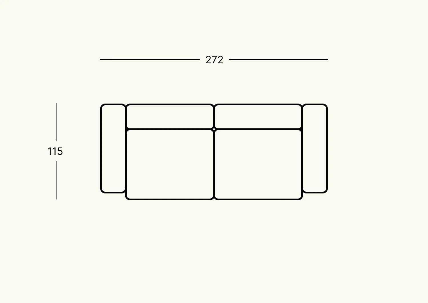 Modulares Sofa M LOOP LOOP 2Sitzer