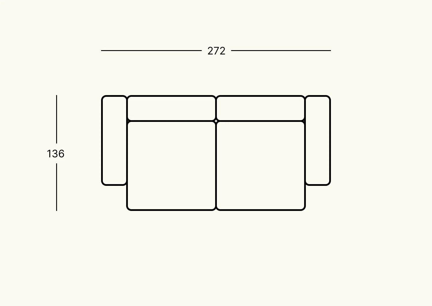 Modular sofa L LOOP LOOP 2-seater