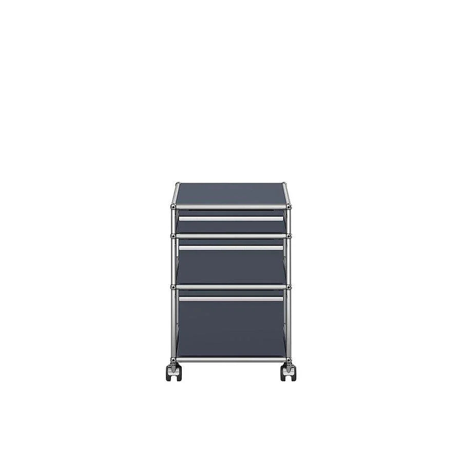 USM Haller Container M63 in Anthrazitgrau – markanter Design-Rollcontainer mit Industrial-Chic für Agenturen, Studios oder Co-Working-Spaces