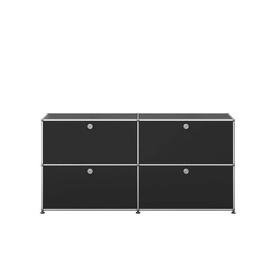 USM Haller Sideboard E2 in Graphitschwarz – modernes Design mit Tiefe für starke Kontraste im Interior