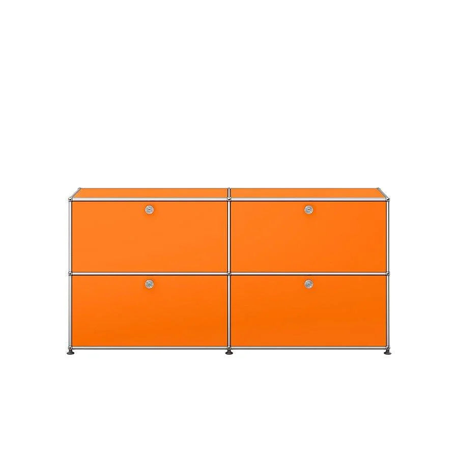 Sideboard E2 in Reinorange von USM – auffällige Farbwahl für moderne Akzente mit Retro-Note