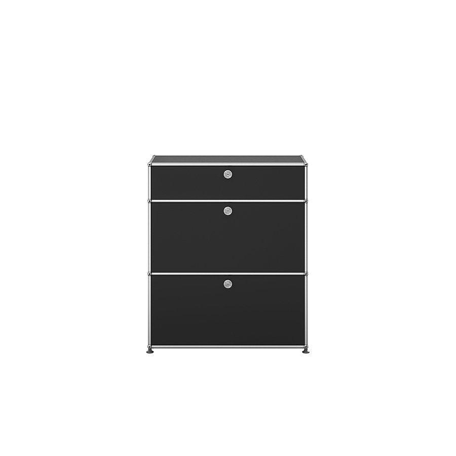 USM Kommode M25 in Graphitschwarz – elegantes, modulares Stauraummöbel für modernes Wohnen, Homeoffice oder Büro im zeitlosen Industrial-Look