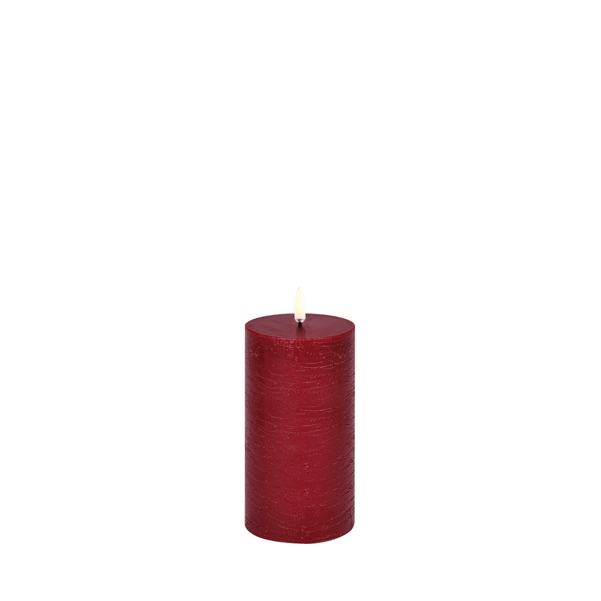 Kerze PILLAR LED UYUNI Carmine Red Ø7.8 x 20cm | Piffany | Homestorys