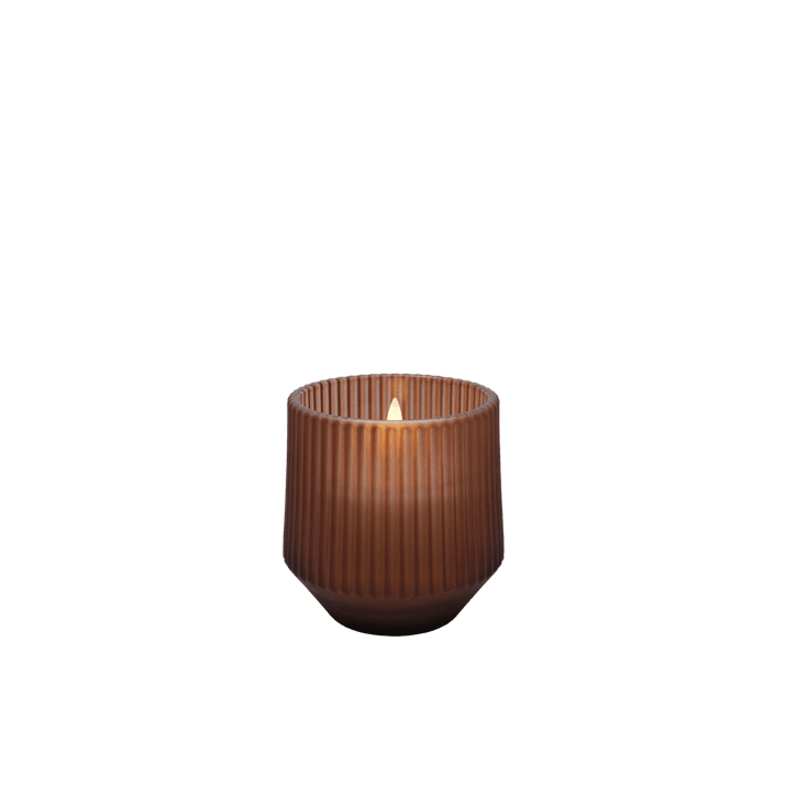 Duftkerze LED SCENTED Glas Braun