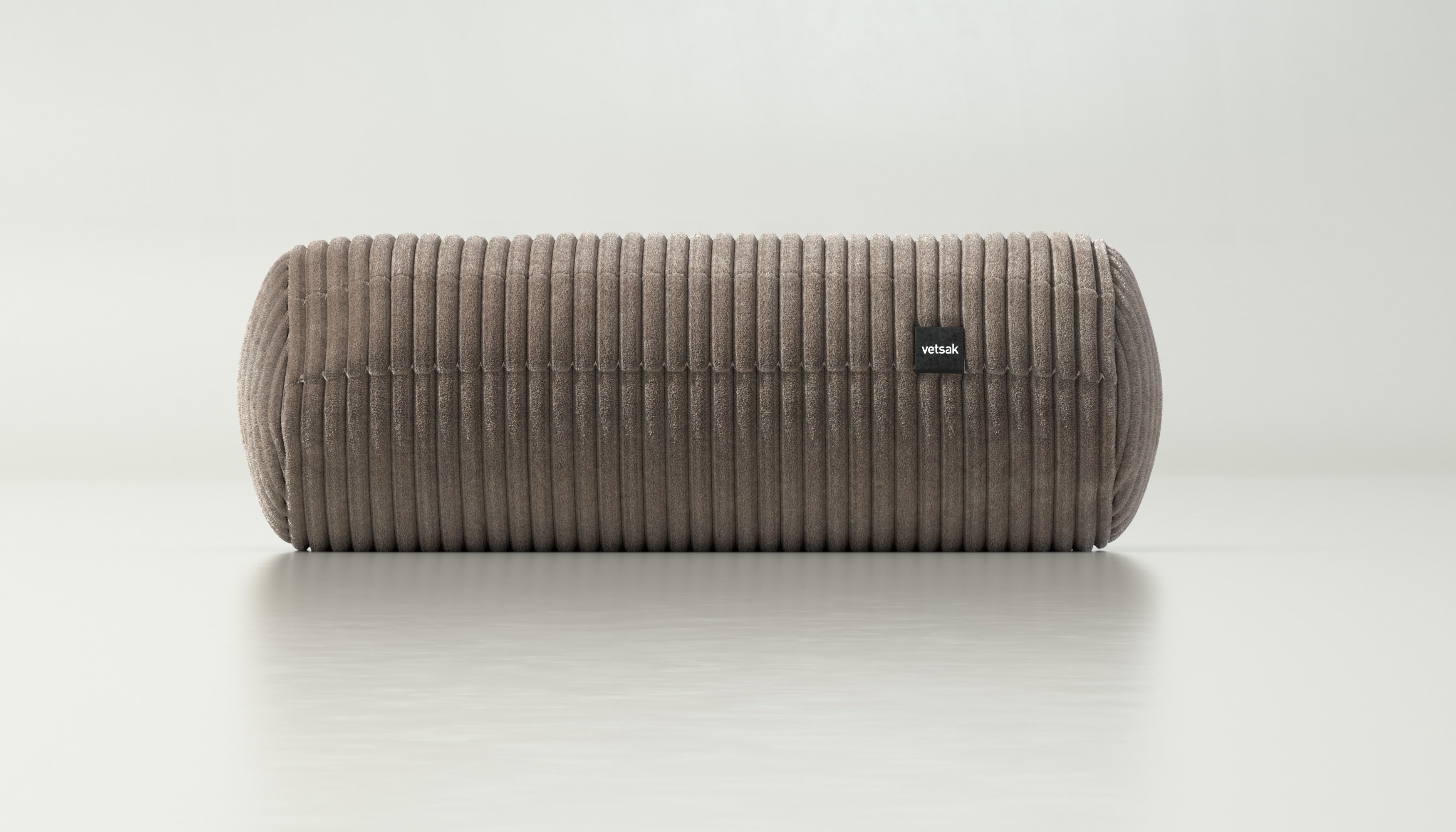 Flexibles Noodle-Kissen in Mocha Cord Velour – ideal als Rückenkissen oder Armstütze