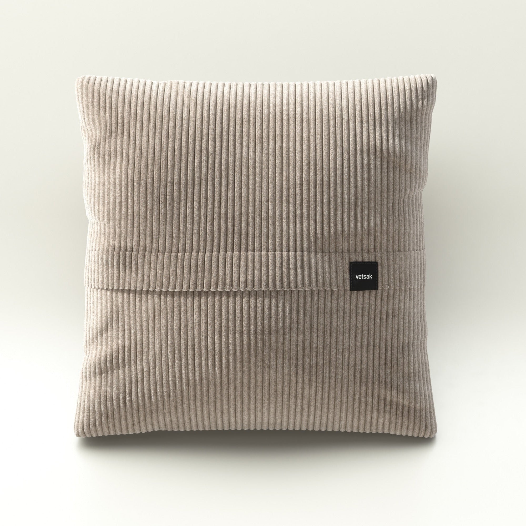 Big Pillow von vetsak im Cord Velour Platinum – anschmiegsames, strukturiertes Kissen für lässige Sofalandschaften