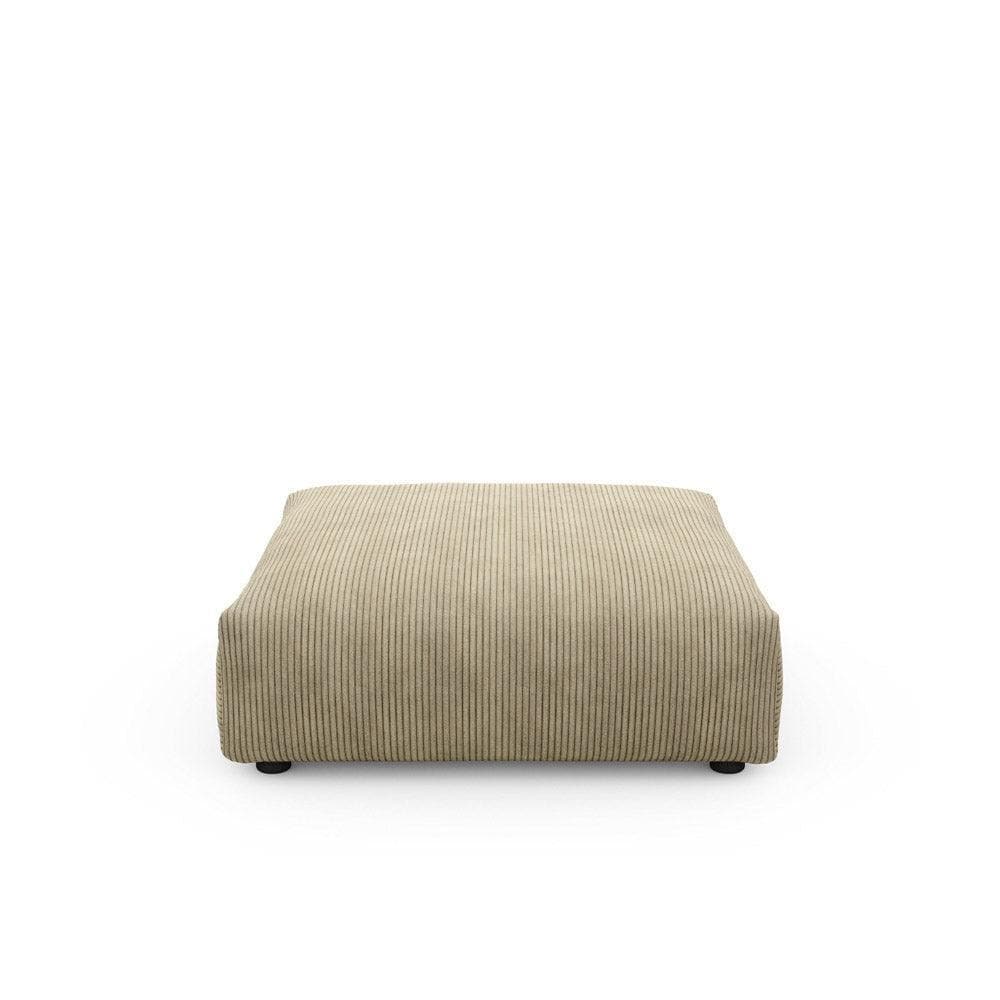 Vetsak Loungeelement 105x105 in Cord Velours Khaki – modulares Sofa mit gemütlicher Haptik