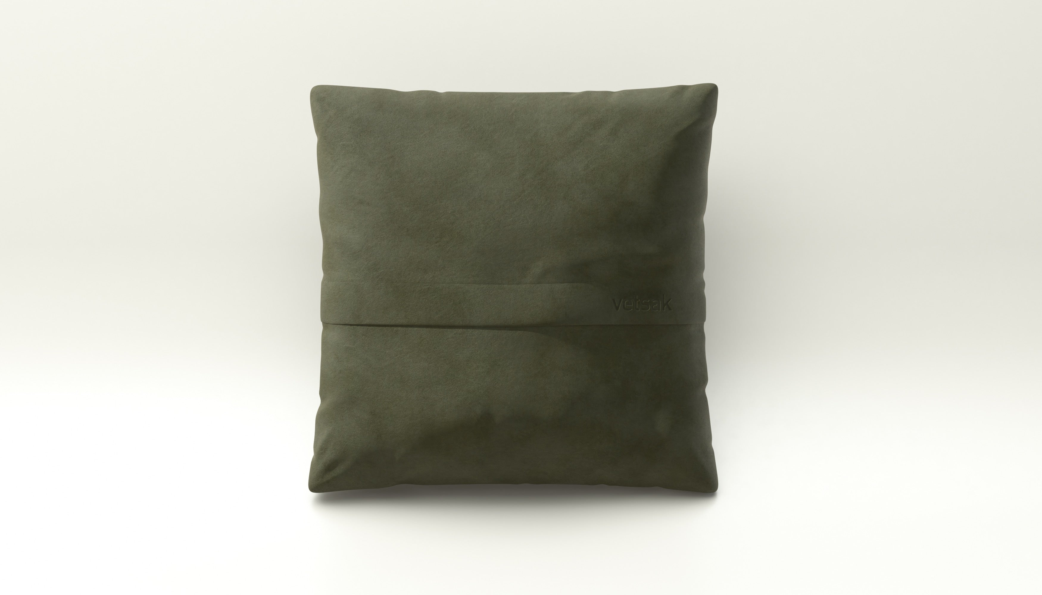 Big Pillow aus Leder Olive – weiches Statement-Kissen mit natürlichem Charme