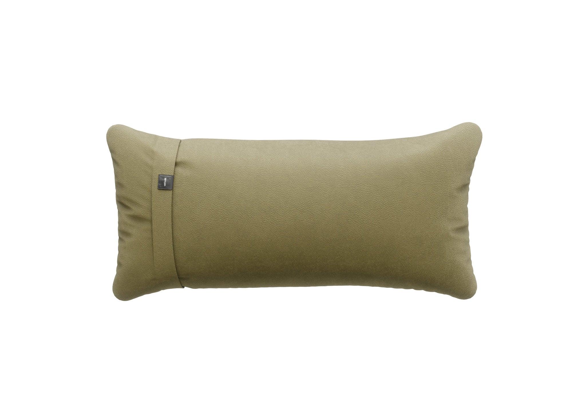 PILLOW Kissen aus Leder in Olive von Vetsak – natürlicher Farbton für gemütliche Wohnbereiche