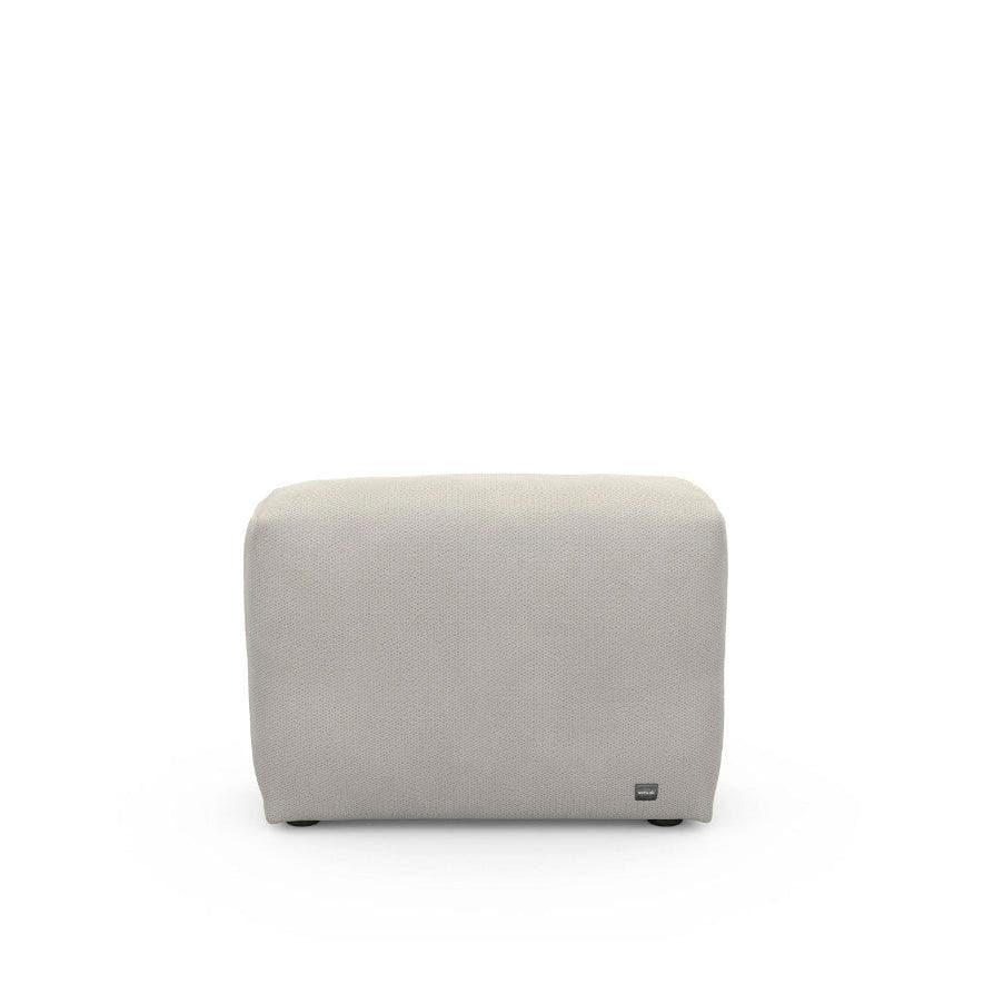 Modulares Sofa Seitenteil PIQUE 84x31 cm in Light Grey von Vetsak – kompaktes, wetterfestes Sofamodul für Indoor & Outdoor