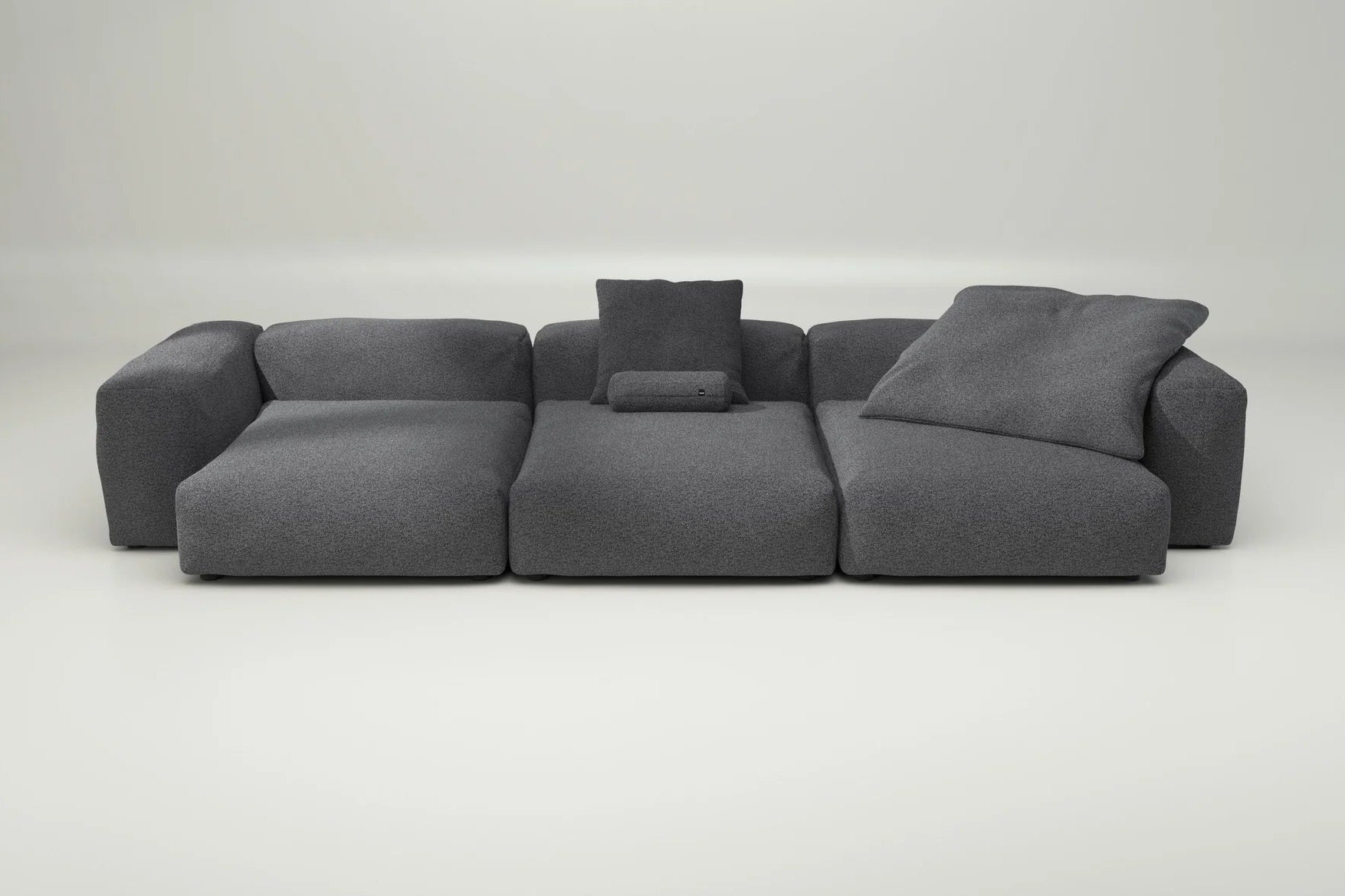 Vetsak Sofa Set 05 in Anthracite – mit Kissenset, urbaner Charme trifft auf Komfort in strukturierter Optik