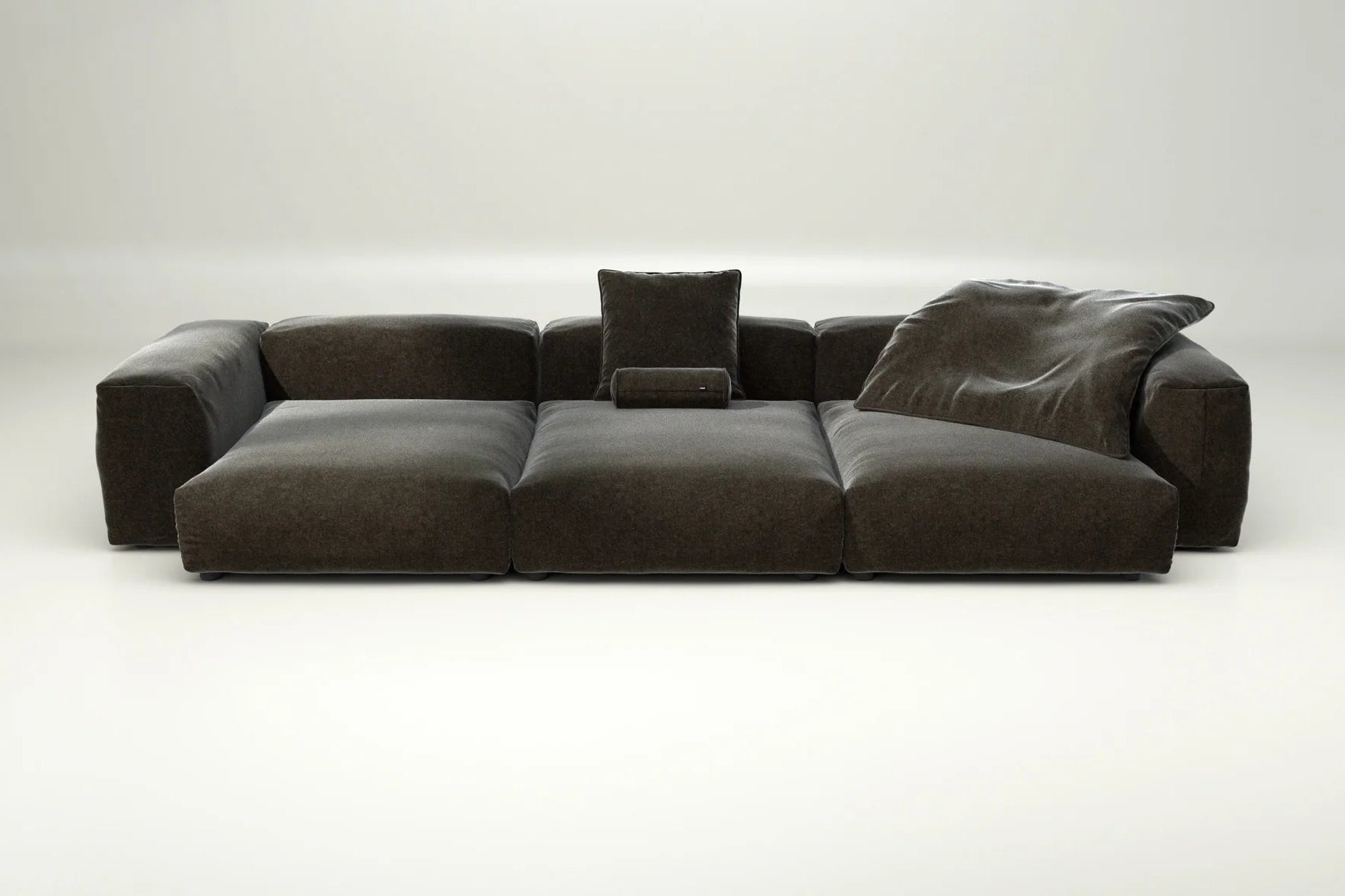 Vetsak Modulsofa Set 05 mit Suave Anthracite – mit Kissenset, komfortabler Grauton für stilvolle Einrichtung mit Loft-Flair