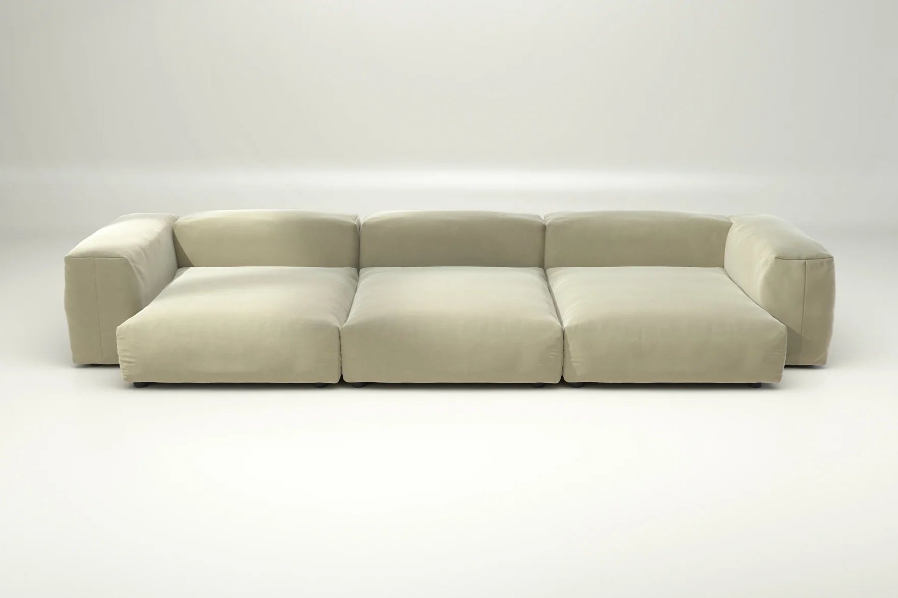 Vetsak Sofa Set 05 mit Suave Clay – ohne Kissen, natürlicher Zimtton für wohnliche Zurückhaltung im modernen Interior