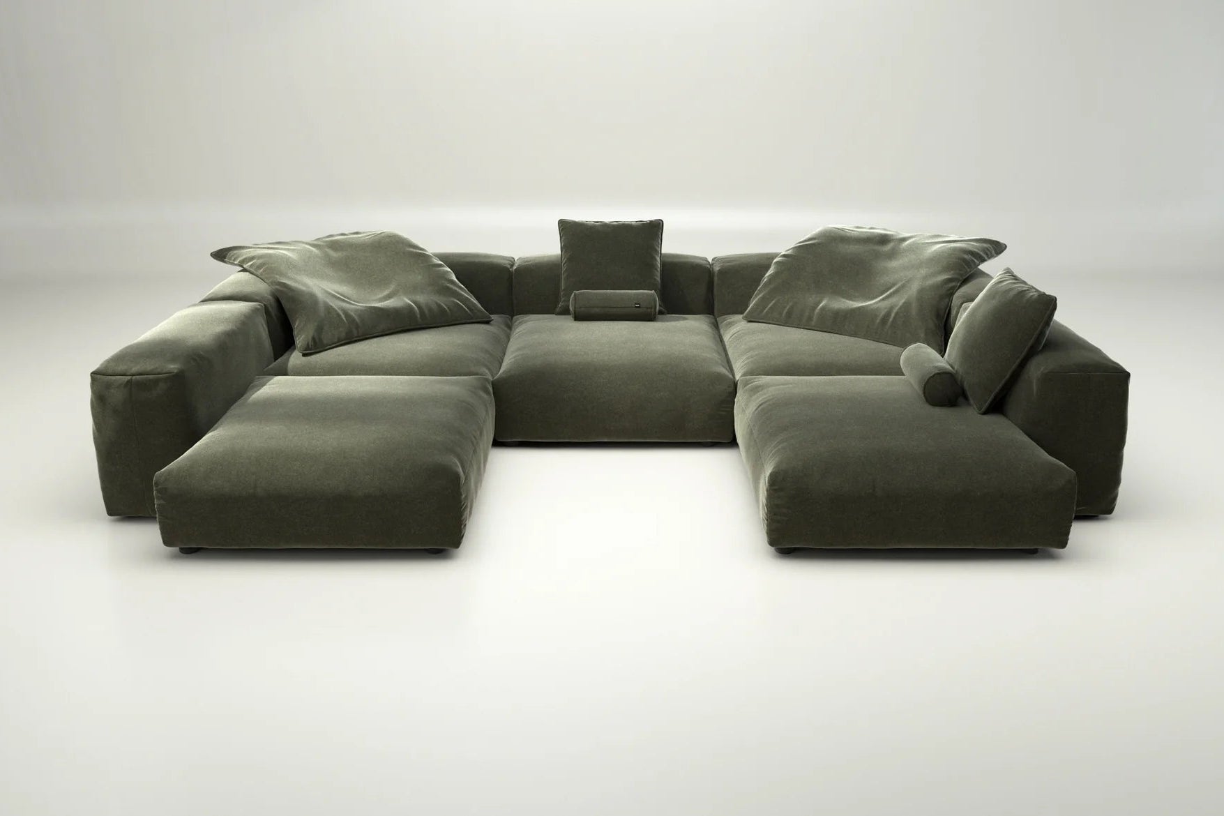 Vetsak Set 06 in Suave Pine – mit Kissenset, grüne Oase im Wohnzimmer für bewusste Innenarchitektur