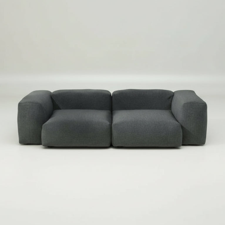 Outdoor Sofa SET 02 M mit Piqué Dark Grey – markanter Farbton mit funktionaler Eleganz