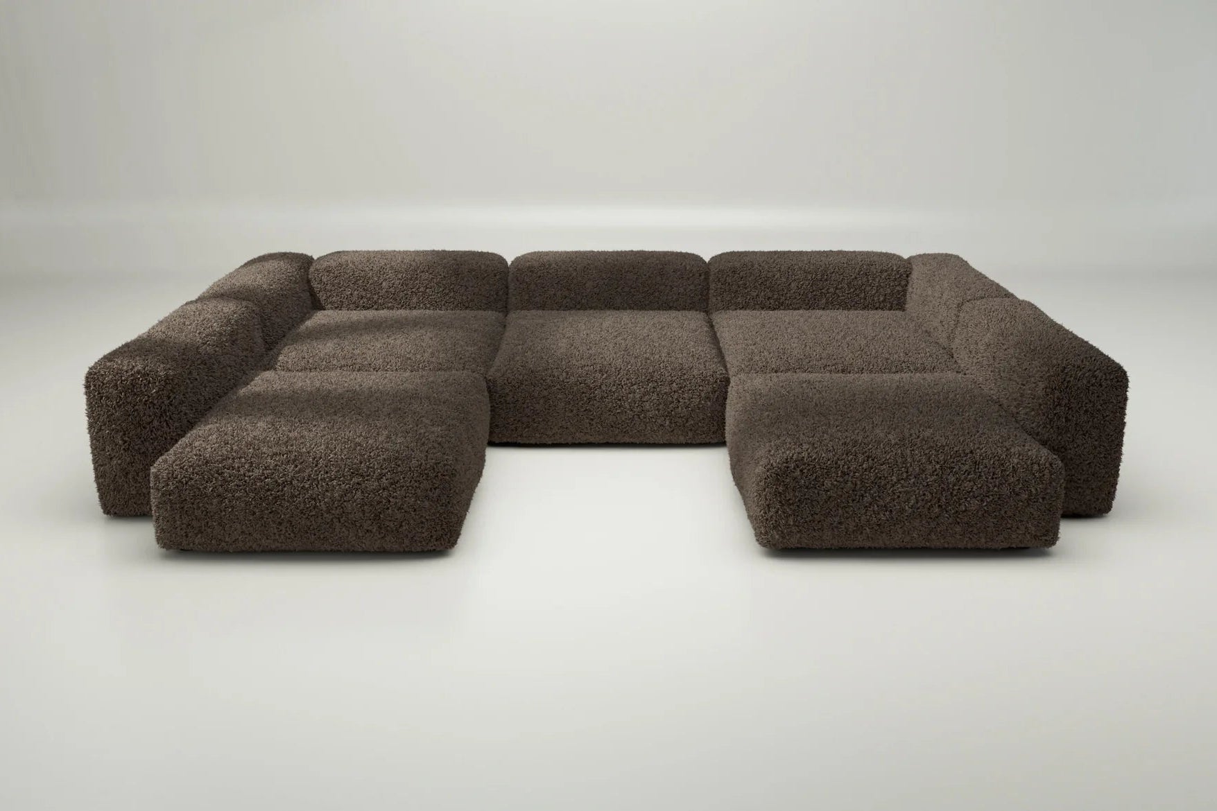 Vetsak Sofa Set 06 mit Doodle-Bezug in Cacao – edles Braun ohne Kissenset, ideal für urbane Loft-Looks oder moderne Minimalisten