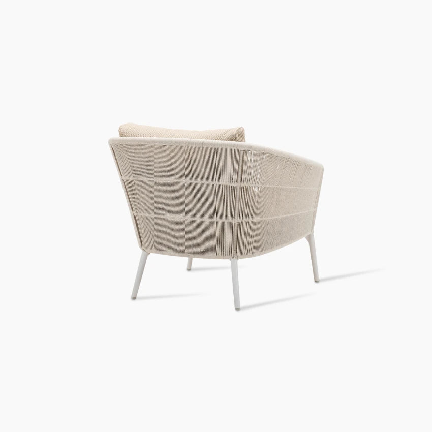 Vincent Sheppard AKARI Garden Armchair in Dune White with twisted acrylic rope