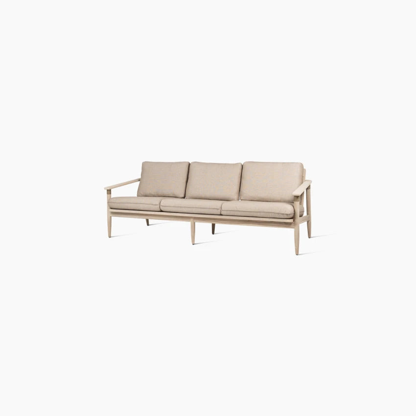 Vincent Sheppard DAVID 3- Sitzer Gartensofa aus Polypropylenseil und  Teakholz