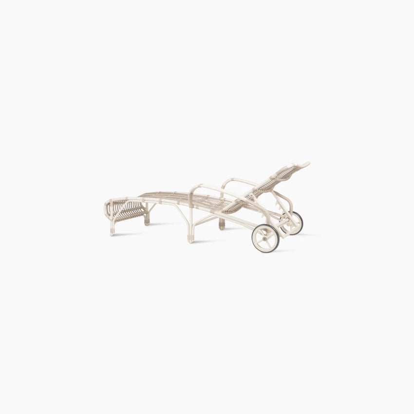 Vincent Sheppard LUCY Sonnenliege in Off White mit Polyethylengeflecht