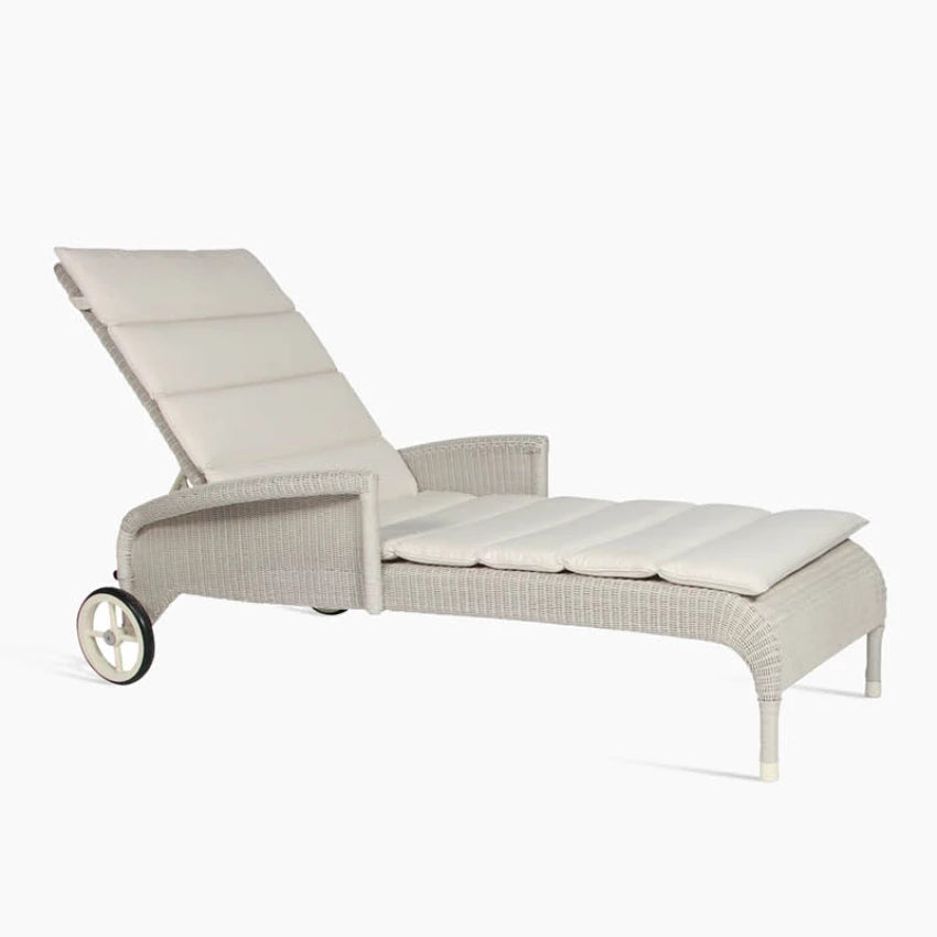 Bain de soleil SAFI de Vincent Sheppard avec accoudoirs et coussins en toile