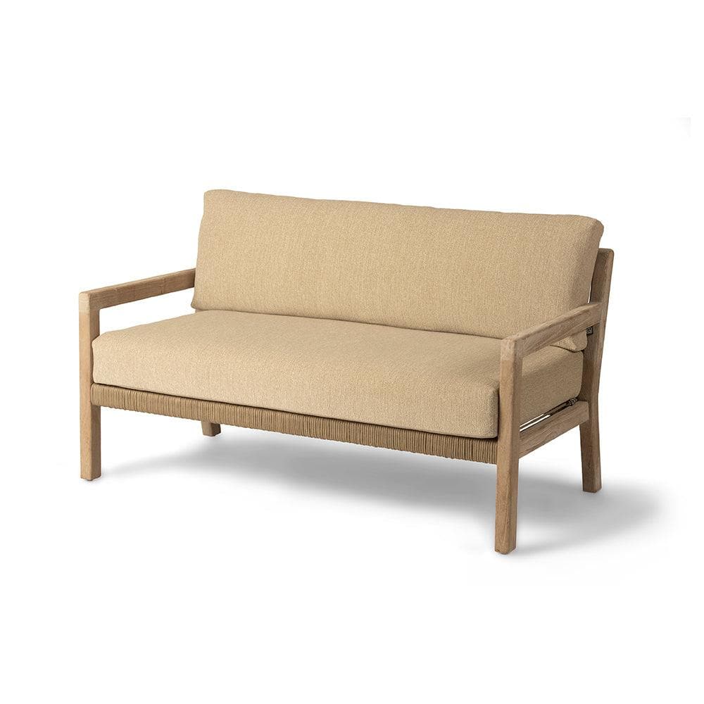 Gartensofa MARIO - 2-Sitzer _ Gommaire _SKU G632S-RO-NAT-KBASIC-COL182