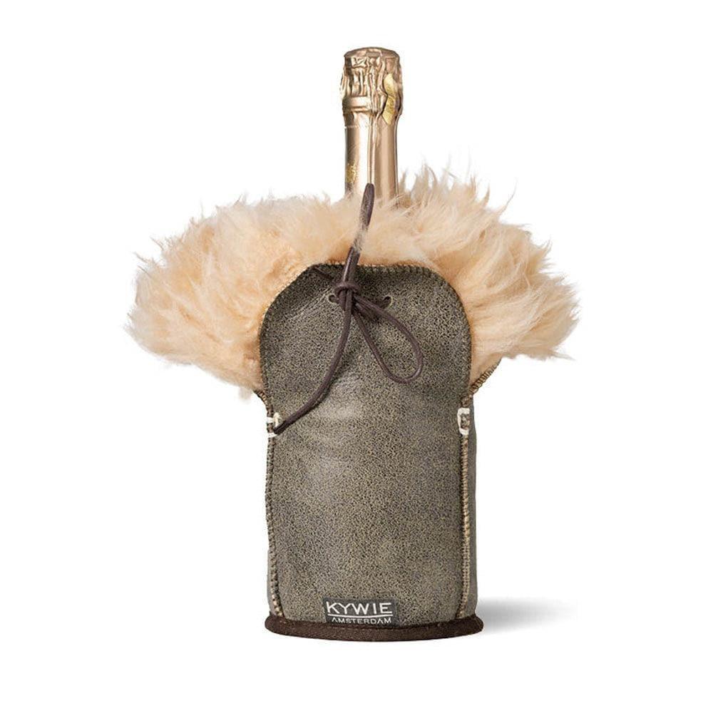 Champagnerkühler - Brown Leather Fluffy | Kywie | Homestorys