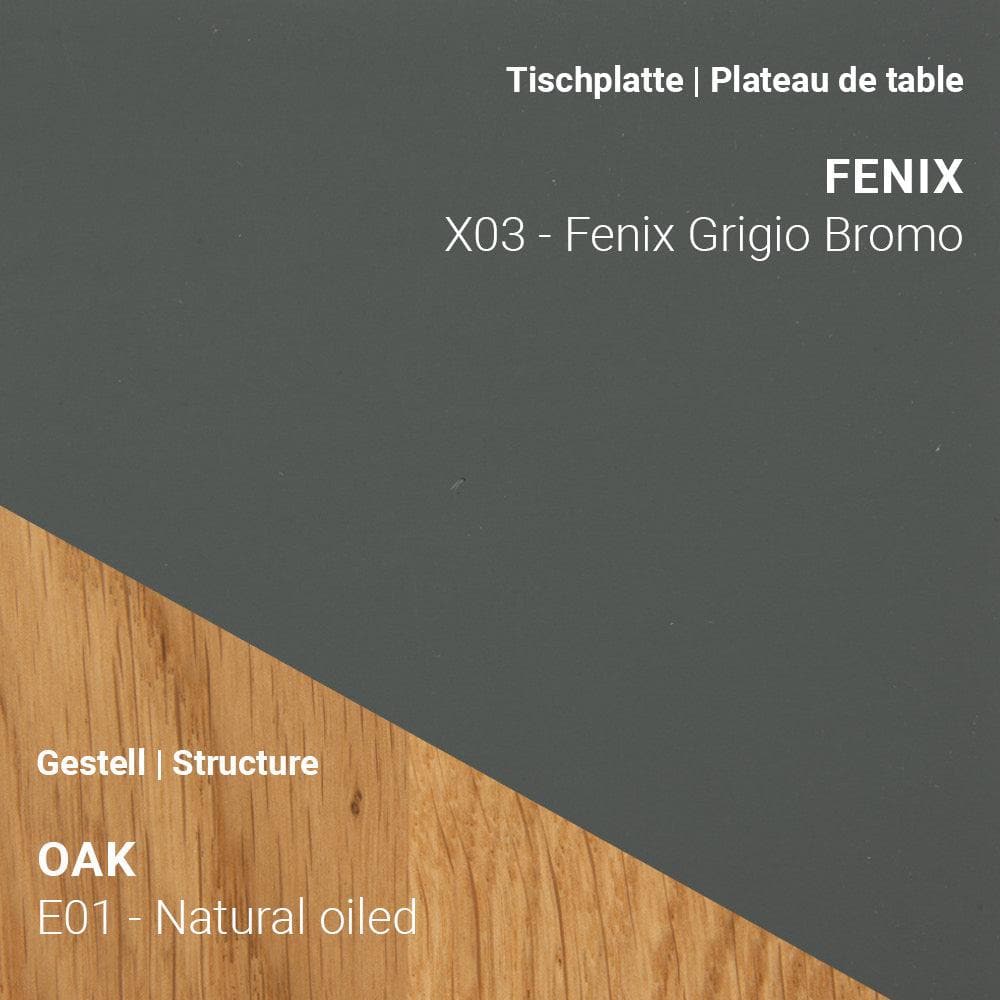 Esstisch TRAVA T2200 - Fenix & Eiche _ Mobitec _SKU T2200-E01-X03-160/160