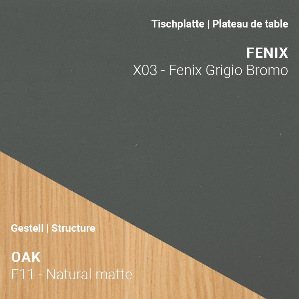 Esstisch TRAVA T2200 - Fenix & Eiche _ Mobitec _SKU T2200-E11-X03-160/160