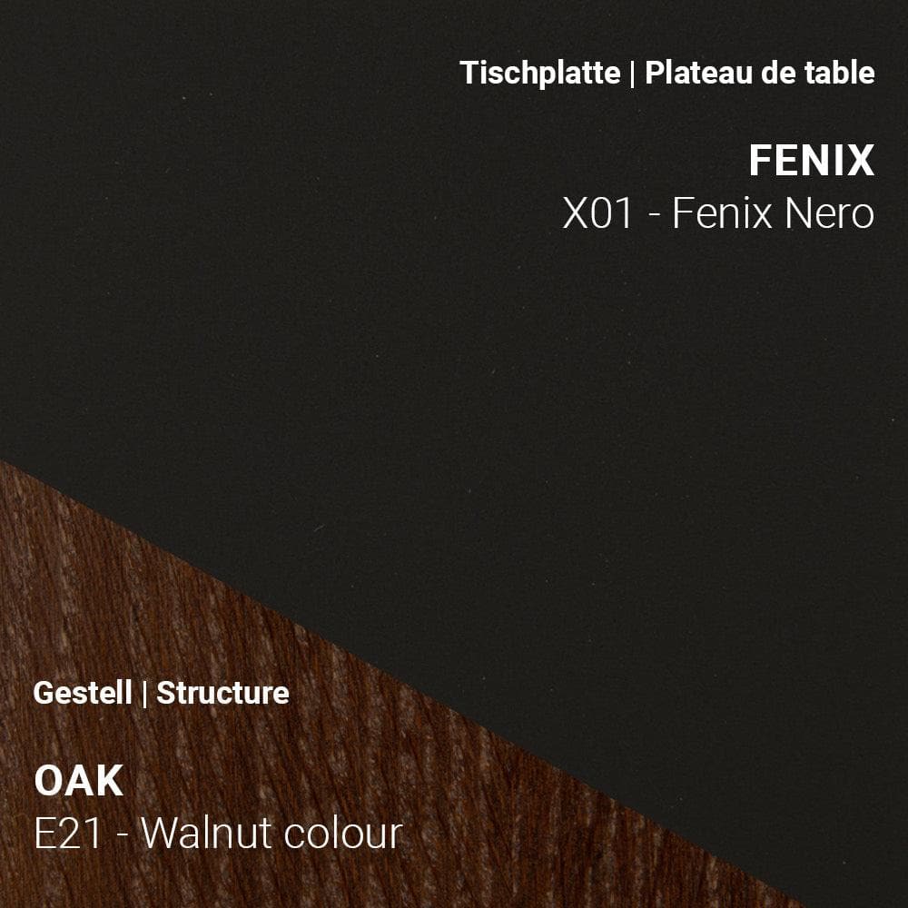 Esstisch TRAVA T2000 - Fenix & Eiche _ Mobitec _SKU T2000-E21-X01-120