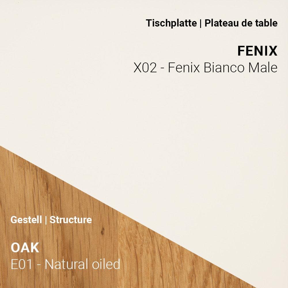 Esstisch TRAVA T2200 - Fenix & Eiche _ Mobitec _SKU T2200-E01-X02-160/160