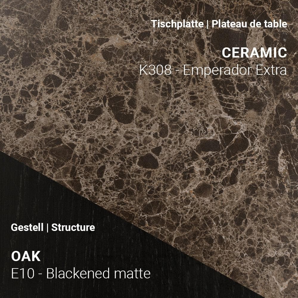 Ausziehtisch TERRA T0601 - Keramik & Eiche _ Mobitec _SKU T0601-K308/E10_90x160/260