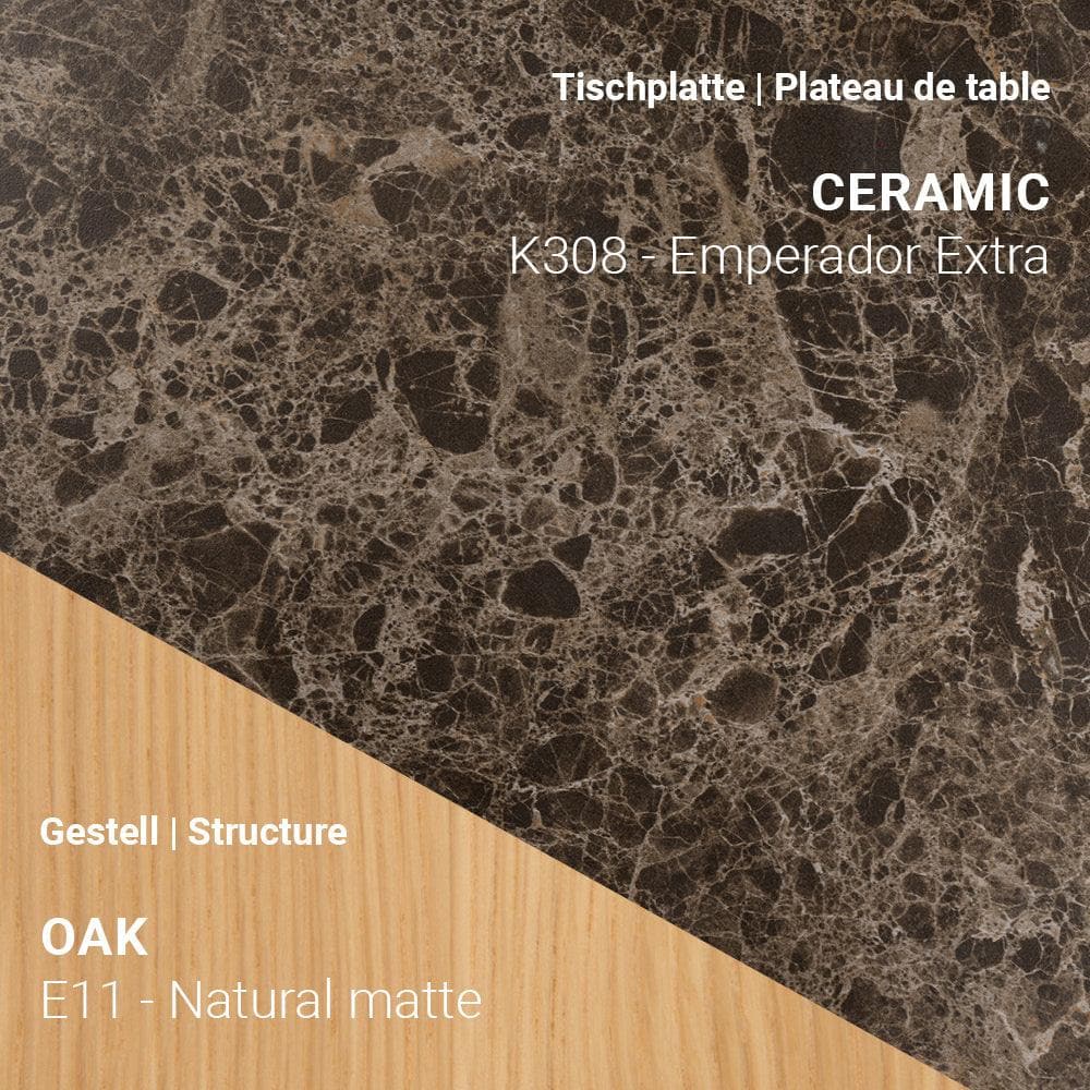 Esstisch DOLMEN T0700 - Keramik & Eiche _ Mobitec _SKU T0700-K308-200-E11